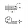 Mocowanie, uchwyt kabla 3,2mm